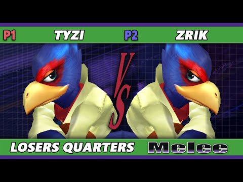 S@X 470 Losers Quarters - TyZi (Falco) Vs. Zrik (Falco) Smash Melee - SSBM