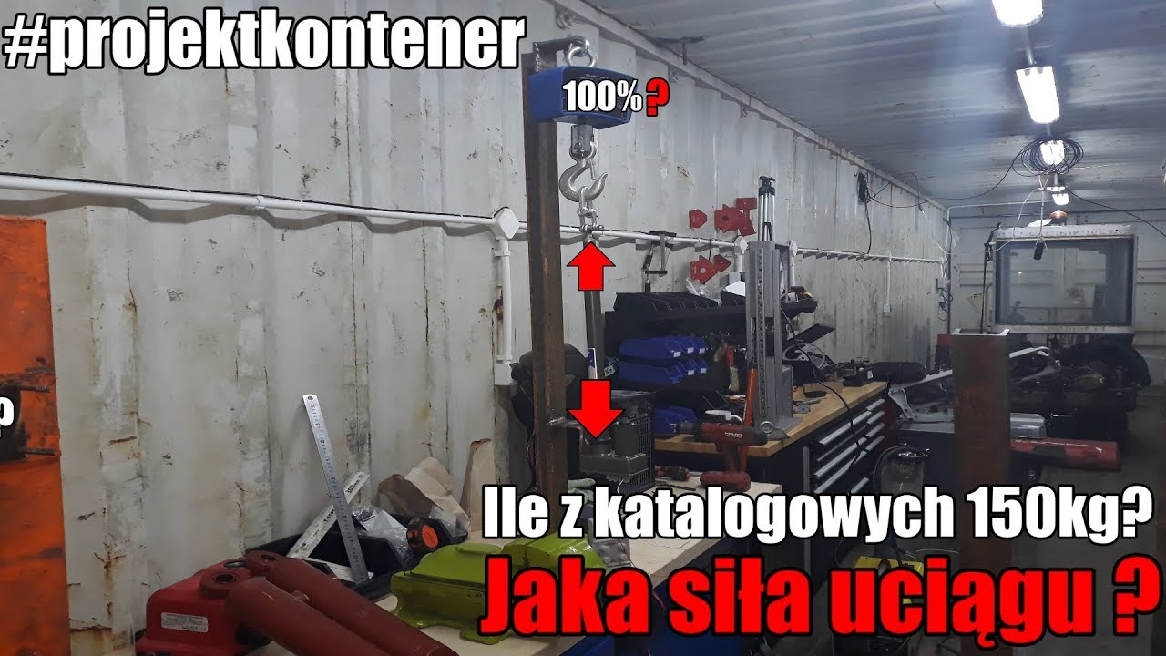 Ile uciągu z katalogowych 150kg Siłownik elektryczny #projektkontener #domza150tysiecy.pl