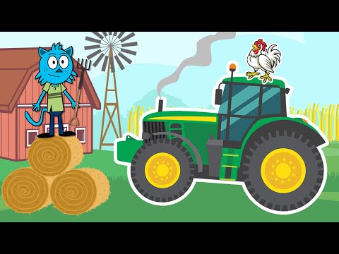 Trattori e lavori agricoli 🚜 | Video divertente ed educativo per bambini