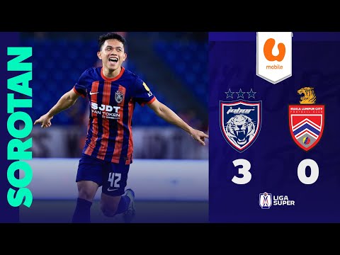 Johor Darul Ta'zim 3 - 0 Kuala Lumpur City | Sorotan Liga Super 2024/25 | #UMOBILE #UFAMILY128