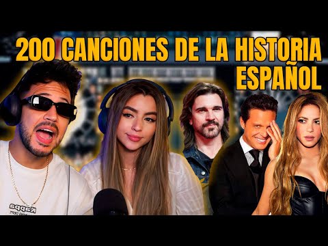 REACTION WITH SARA TO 200 ICONIC SONGS FROM HISTORY IN SPANISH