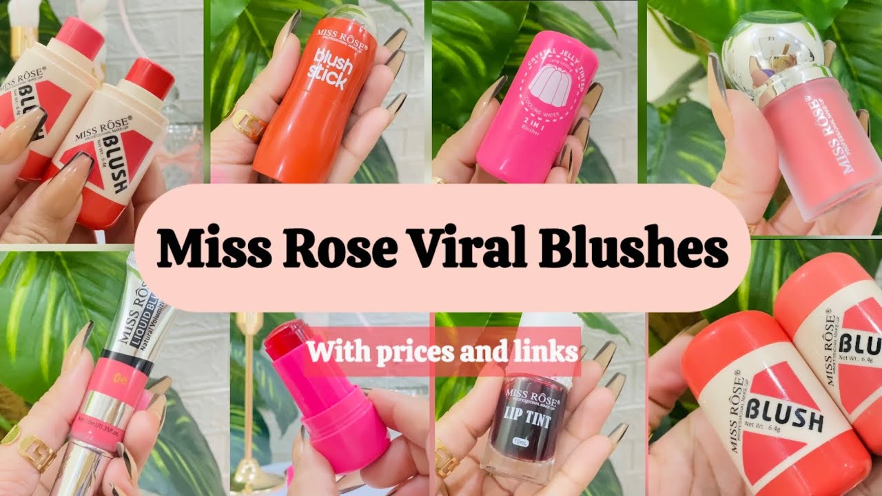 Miss Rose **VIRAL** Blushes 💄🎀 Honest Review || With shades and numbers🌸
