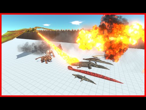 DRAGON, KOZAROG, LAVA GOLEM, HELLHOUND VS FACTIONS - ANIMAL REVOLT BATTLE SIMULATOR