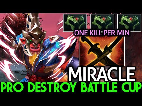 Miracle- [Troll Warlord] Pro Destroy Battle Cup One Kill Per Min 7.21 Dota 2