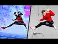 Across The Spider-Verse Stunts In Real Life! - Challenge