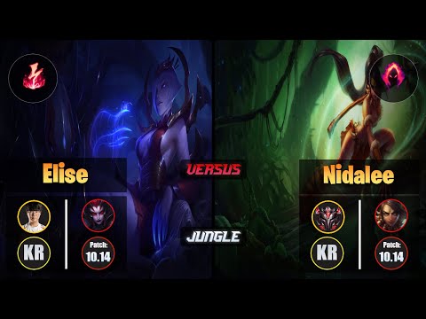 Haru ELISE (Jungle) [Electrocute] VS NIDALEE - Grandmaster KR Patch 10.14