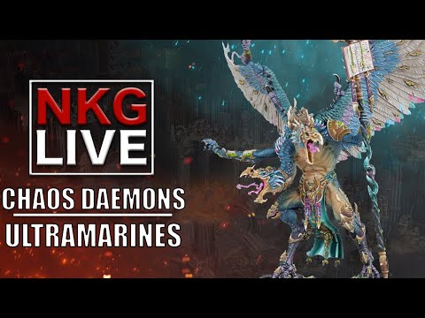 Chaos Daemons vs Ultramarines - Warhammer 40K Battle Report | NKG Live