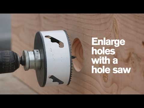 How to Enlarge a Hole With a Hole Saw