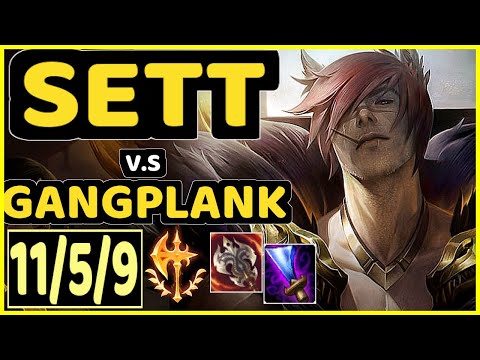 VVERT (SETT) vs GANGPLANK - 11/5/9 KDA TOP GAMEPLAY - BR Ranked MASTER