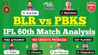 RCB vs PBKS Dream11 Team | BLR vs PBKS Dream11 Prediction | IPL2022 Match, RCB vs PBKS Dream11 Today