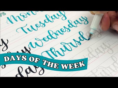 How to: Days of the Week in Calligraphy | Easy Bounce Lettering for Beginners