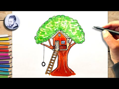 Comment dessiner une cabane dans les arbres