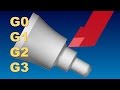CNC LATHE PROGRAMMING LESSON 5 WRITE A TOOLPATH USING G0 G1 G2 AND G3 MOVES