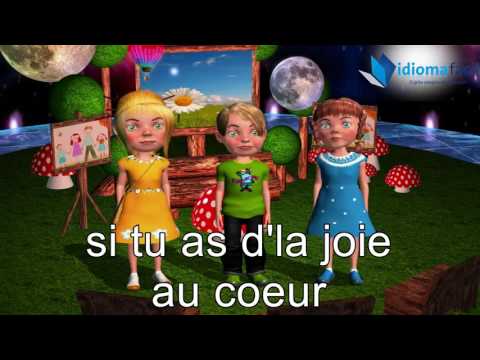 Si tu as la joie au coeur frappe de mains | If You Are Happy in French with subtitles