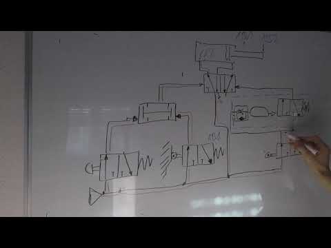 Pneumatic circuit diagram no. 5 with delay valve - quick & easy explanation