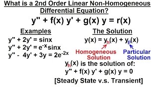 Differential Equation - Introduction (16 of 16) 2nd Order Differential Eqn. Linear Non-Homogeneous