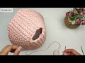 Милая сумочка с легким и красивым узором Пластиковая канва внутри Видео мастер-класс Вязание крючком