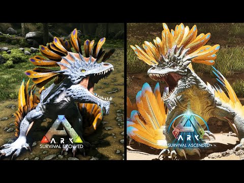 ARK ASCENDED VS ARK SURVIVAL EVOLVED ALL ABERRATION DINOS