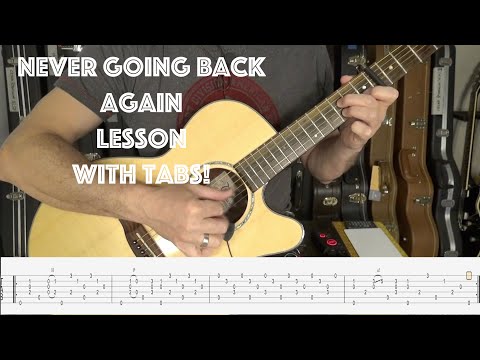 Never Going Back Again Fleetwood Mac COMPLETE GUITAR LESSON ADVANCED FINGERPICKING W/TABS PART ONE