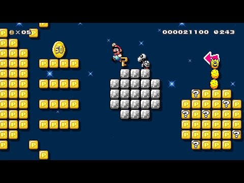 Super Mario Maker 2 - A trip into Space!!! by Isaac(^o^) - No Commentary
