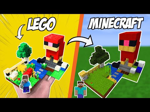 I Built LEGO Minecraft Sets in Minecraft...