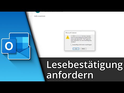 Outlook Lesebestätigung anfordern + Nachverfolgung ✅ Tutorial