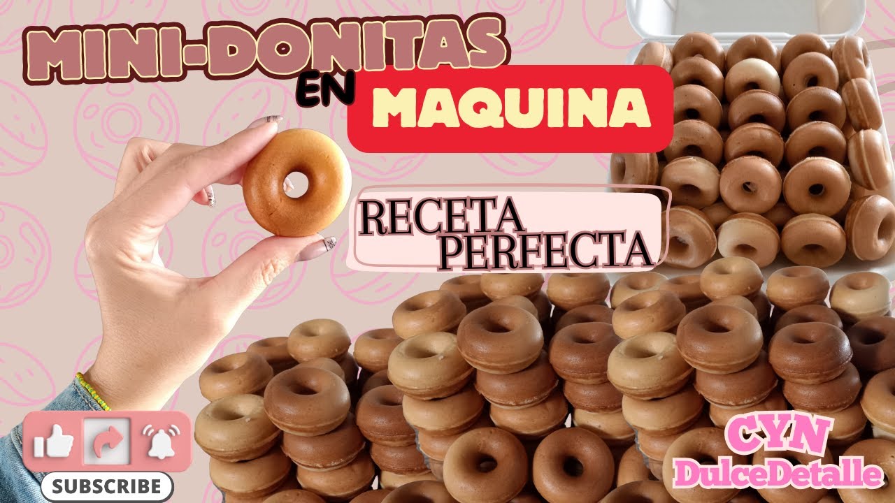 Mini Donitas en Maquina !! / Receta Perfecta / Mini Donitas para Vender / #minidonitas