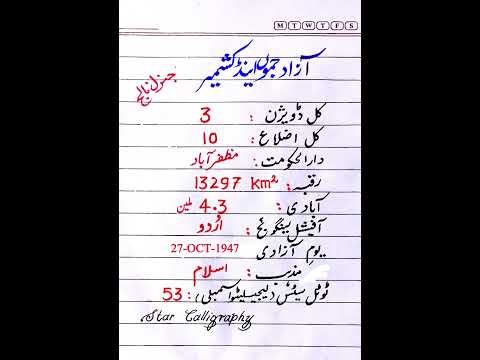 Information About Azad Jammu and Kashmir | General knowledge about AJK in urdu | AJK Important GK