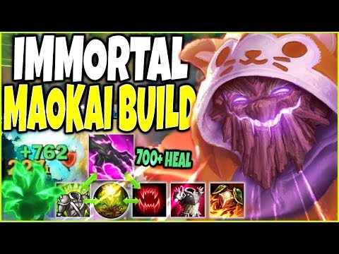INSANE MAOKAI 750+HP MAX HEAL 🔥 IMMORTAL MAOKAI SEASON 10 BUILD 🔥 LoL Maokai vs Sett s10 Gameplay