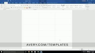 How to Add a Page to a Built-In Avery® Template in Microsoft® Word®