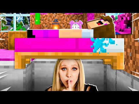 I Spent 24 Hours in Noob1234's Girlfriend's House! - Minecraft