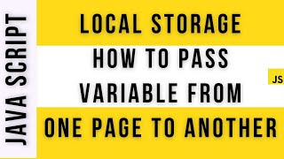 local storage html5 javascript click passing data one page to another page
