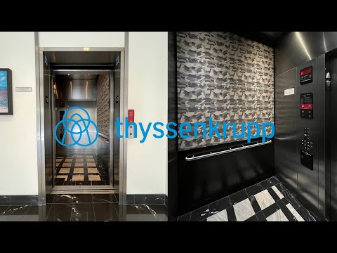 Nice Cab! TALL ThyssenKrupp Aurora Hydraulic Elevator - Courthouse Plaza - Modesto, CA