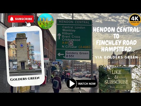 Let’s walk: HENDON  CENTRAL TO FINCHLEY ROAD (Hampstead) via GOLDERS GREEN  #walkwithro