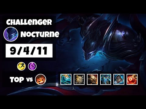 Nocturne vs Gnar 11.6 Top Lane S11 Challenger Gameplay (9/4/11) - KOREAN