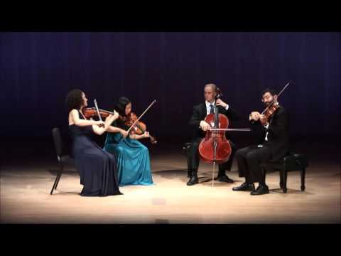 Chiara Quartet plays Brahms 'Viola' Movement by Heart