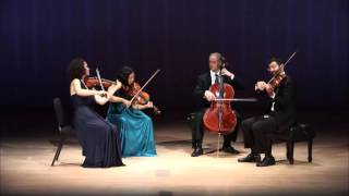 Chiara Quartet plays Brahms 'Viola' Movement by Heart