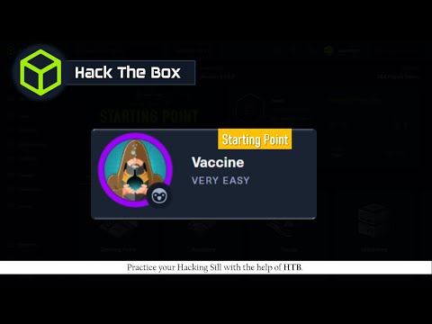 #14 Vaccine - Starting Point - Hack The Box || Complete Walkthrough