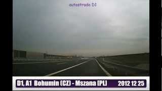 preview picture of video 'autostrada D1 i A1 - odcinek Bohumin - Mszana'
