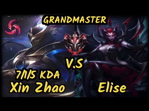Karasmai (XIN ZHAO) vs ELISE - 7/1/5 KDA JUNGLE GAMEPLAY - NA Ranked GRANDMASTER