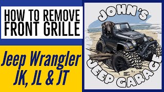 Removing a Front Grille on a Jeep Wrangler JK or JKU