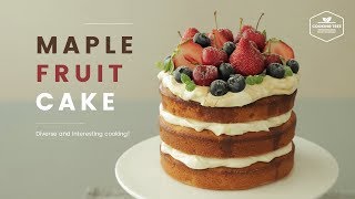 메이플 후르츠 케이크 만들기, 사과 파운드 케이크 : Maple fruit cake, Apple pound cake - Cooking tree 쿠킹트리*Cooking ASMR