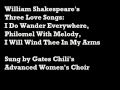 Shakespeare's Three Love Songs 