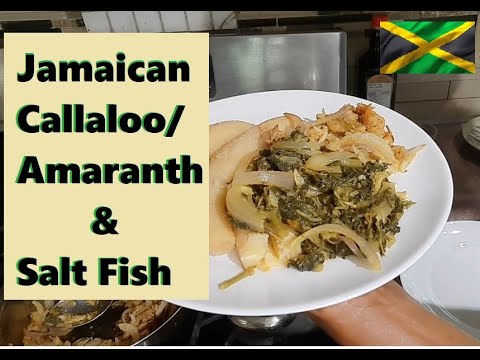 Sunday Breakfast Callaloo & Saltfish With Boiled Green Bananas