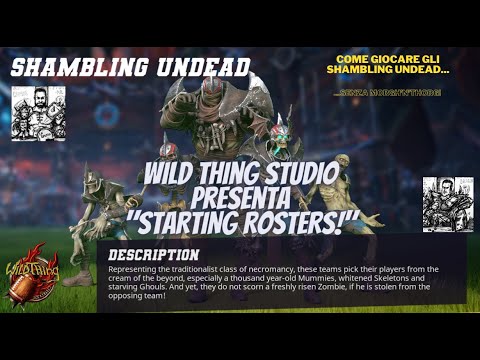 15.  STARTING ROSTERS! Guida di Blood Bowl agli "Shambling Undead"
