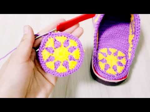 CROCHET SLIPPERS 🤩😍#crochet #crochetknitting #knittin