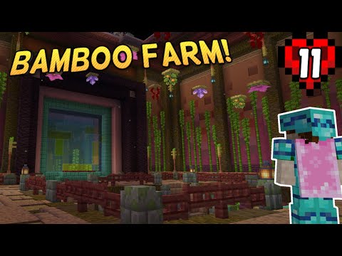 EPIC Bamboo Farm in Minecraft Hardcore!!