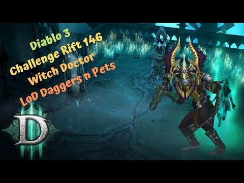DIABLO 3 Challenge Rift #146 Completion Guide / Poison Darts Fetish Witch Doctor / Top 10 Rank!