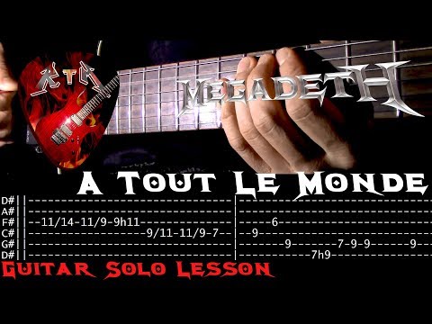 A Tout Le Monde Guitar Solo Lesson - Megadeth (with tabs)