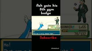 Ash gain  8th Gym Badge || Pokemon Fire Red #pokemon #viral #pikachu #shorts